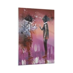Obraz na skle - Je možné nahliadnuť do seba? - 50x70 cm