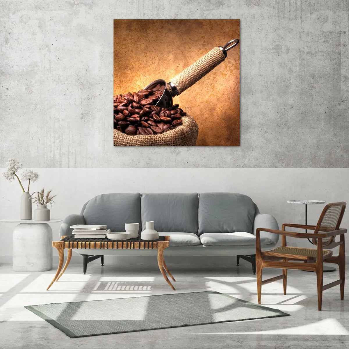 Obraz na skle - Pri zdroji chuti - 70x70 cm