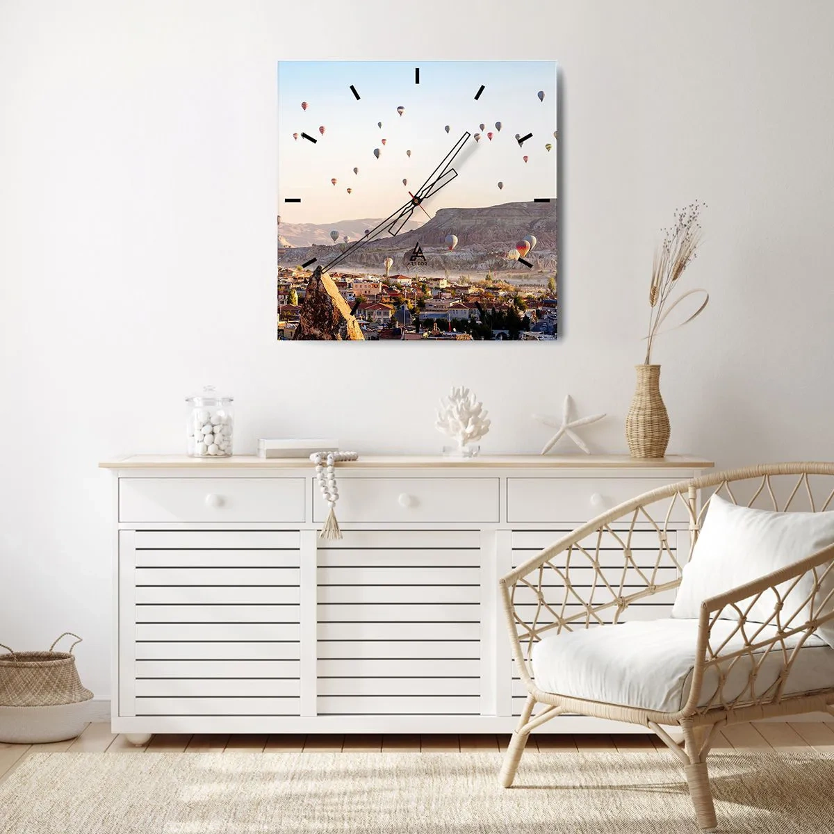 Nástenné hodiny - Ako lode na oblohe - 40x40 cm