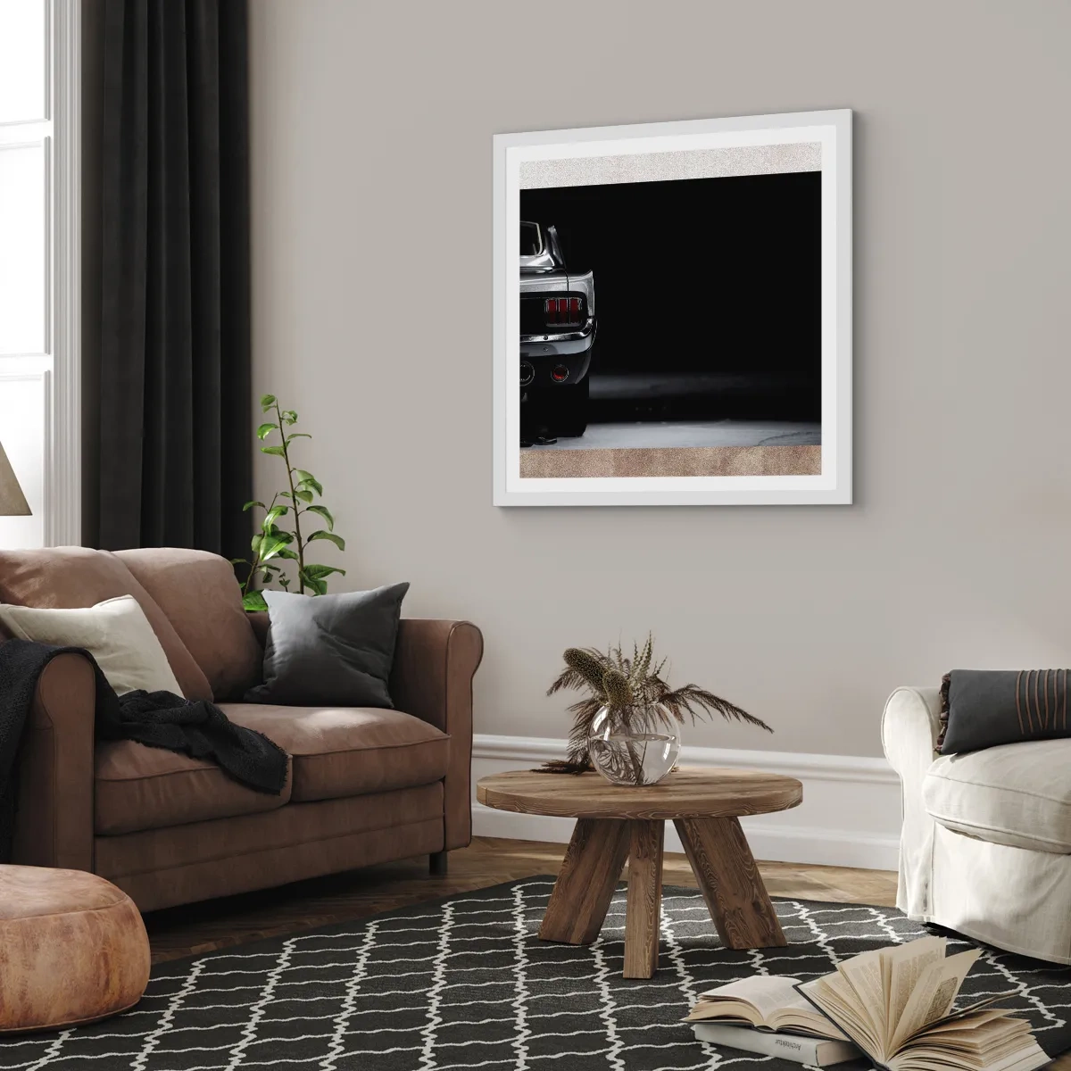 Plagát v bielom ráme - Kúzlo klasiky - 30x30 cm