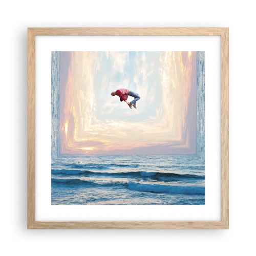 Plagát v ráme zo svetlého duba - Do inej dimenzie - 40x40 cm
