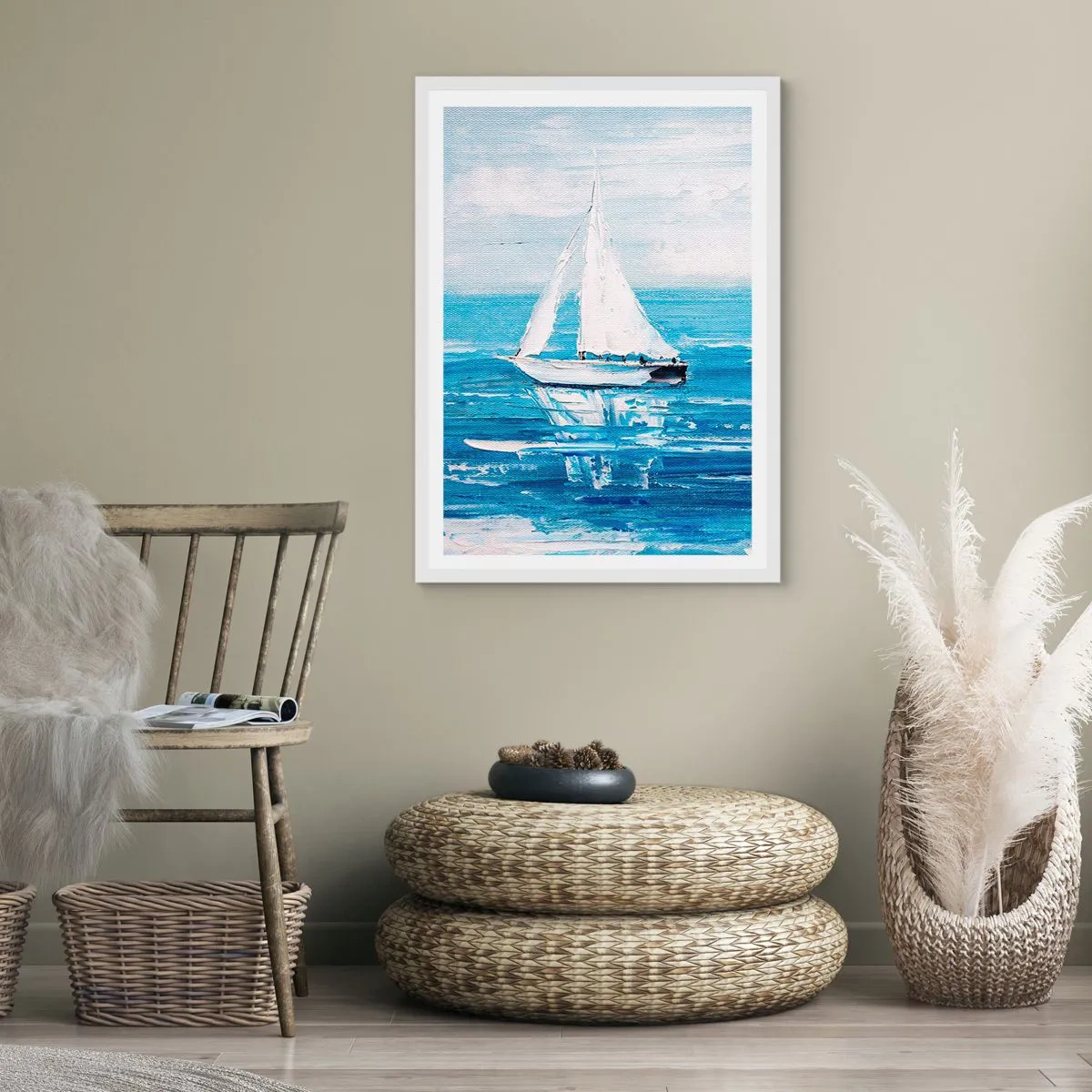 Plagát v bielom ráme - S priateľom po boku - 70x100 cm