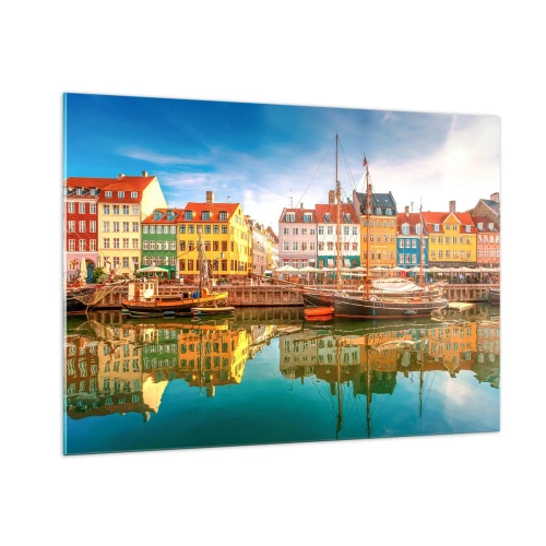 Obraz na skle - Pri vode hladkej ako zrkadlo - 100x70 cm