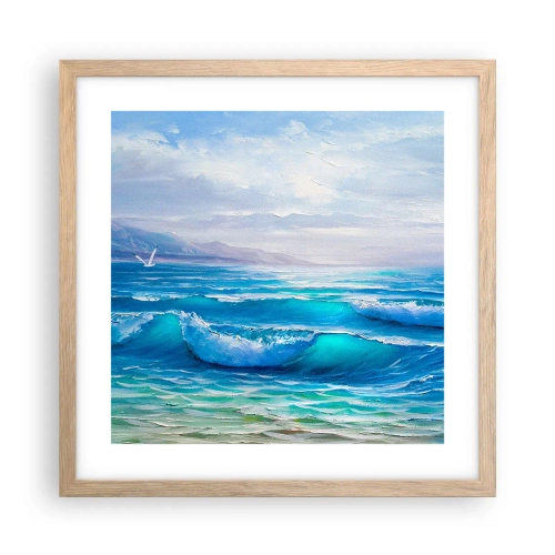 Plagát v ráme zo svetlého duba - Prináša ukojenie - 40x40 cm