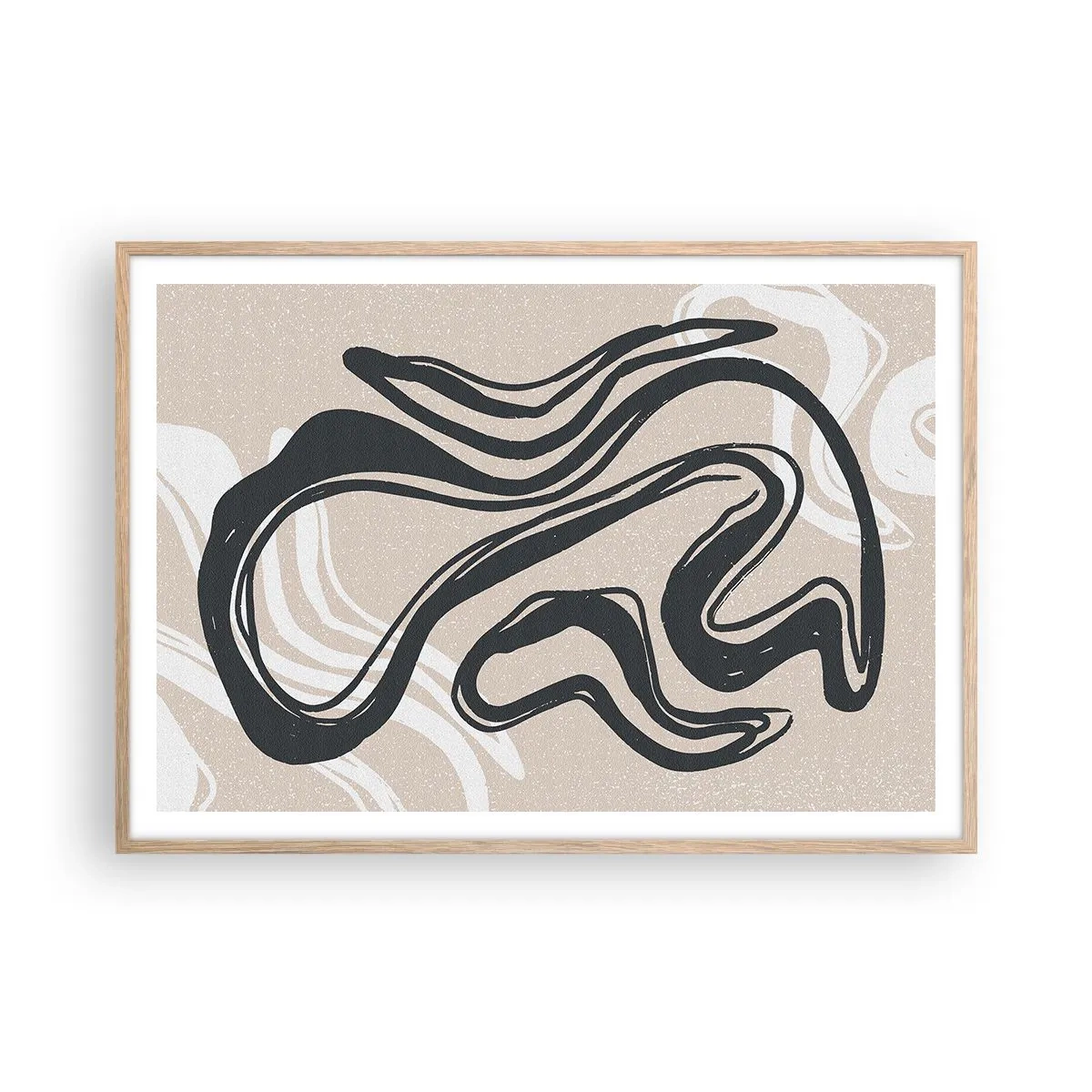 Plagát v ráme zo svetlého duba - Znásobená expresia - 100x70 cm