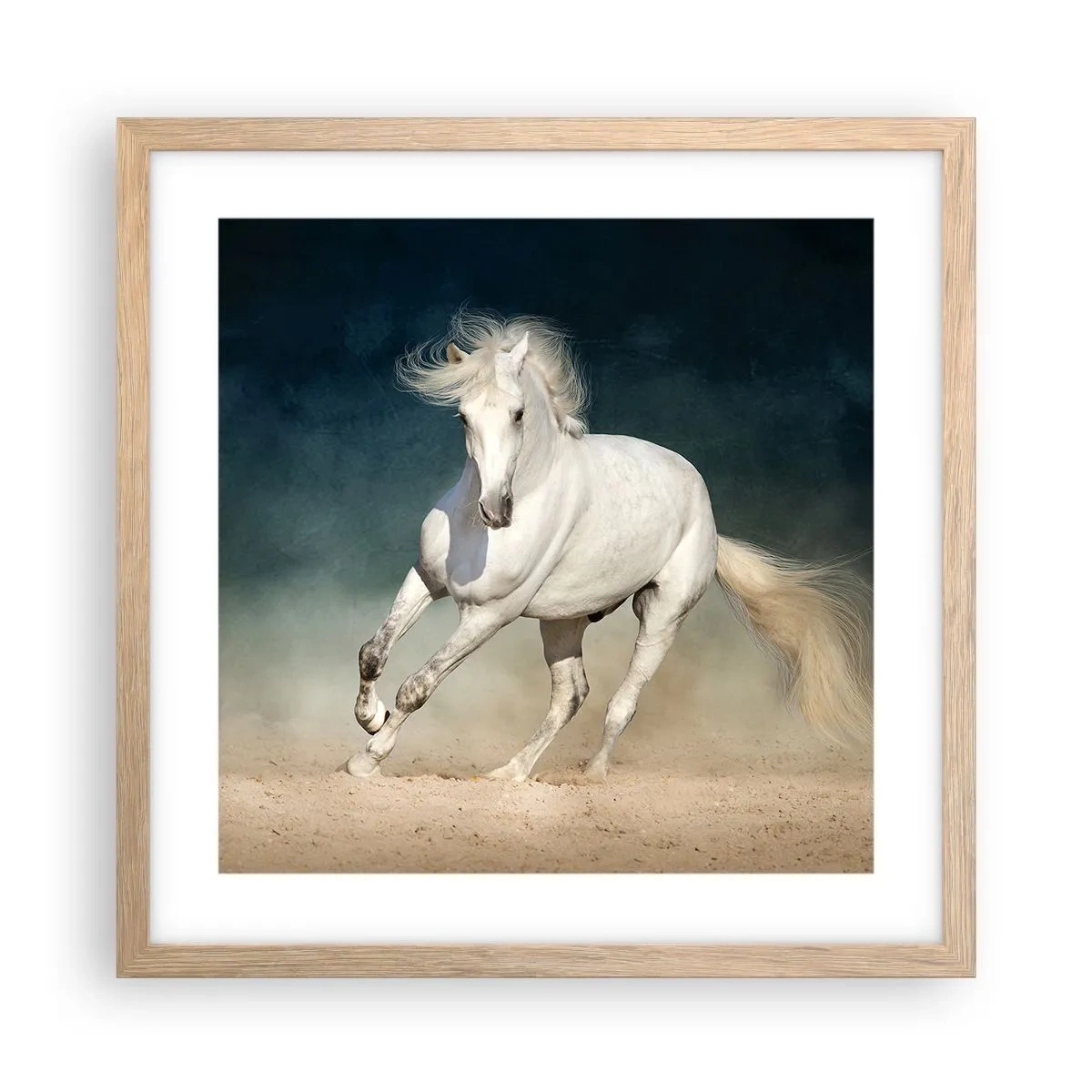 Plagát v ráme zo svetlého duba - Sloboda v čistom stave - 40x40 cm