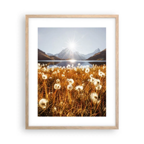 Plagát v ráme zo svetlého duba - Tvrdosť skál, mäkkosť tráv - 40x50 cm