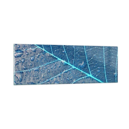 Obraz na skle - Modrý život - 90x30 cm