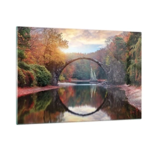 Obraz na skle - Za zrkadlom - 120x80 cm