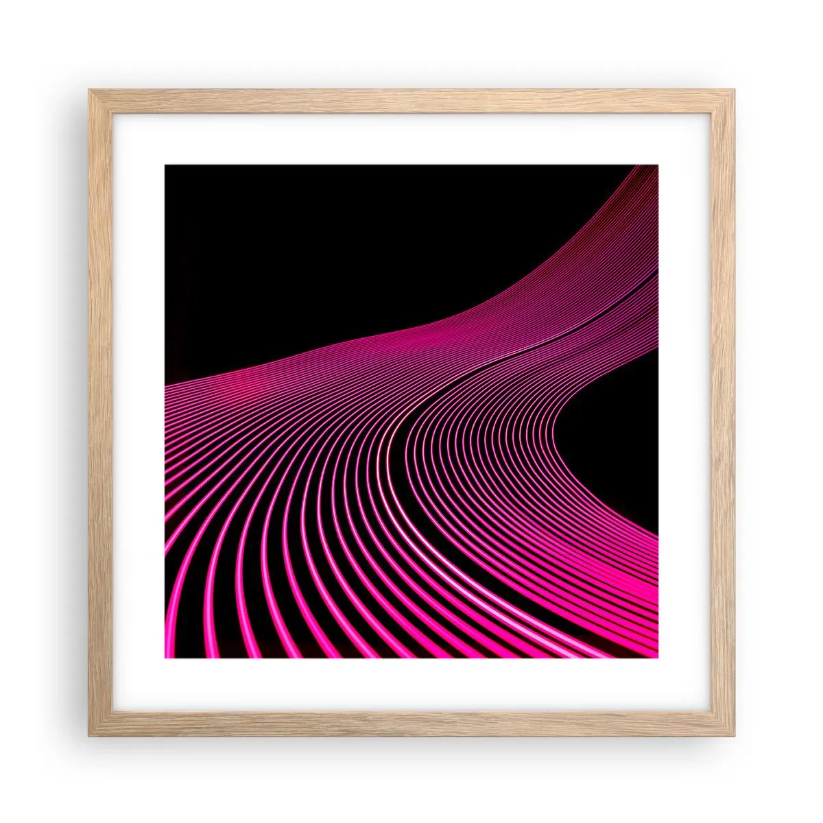 Plagát v ráme zo svetlého duba - Bulvár svetla - 40x40 cm