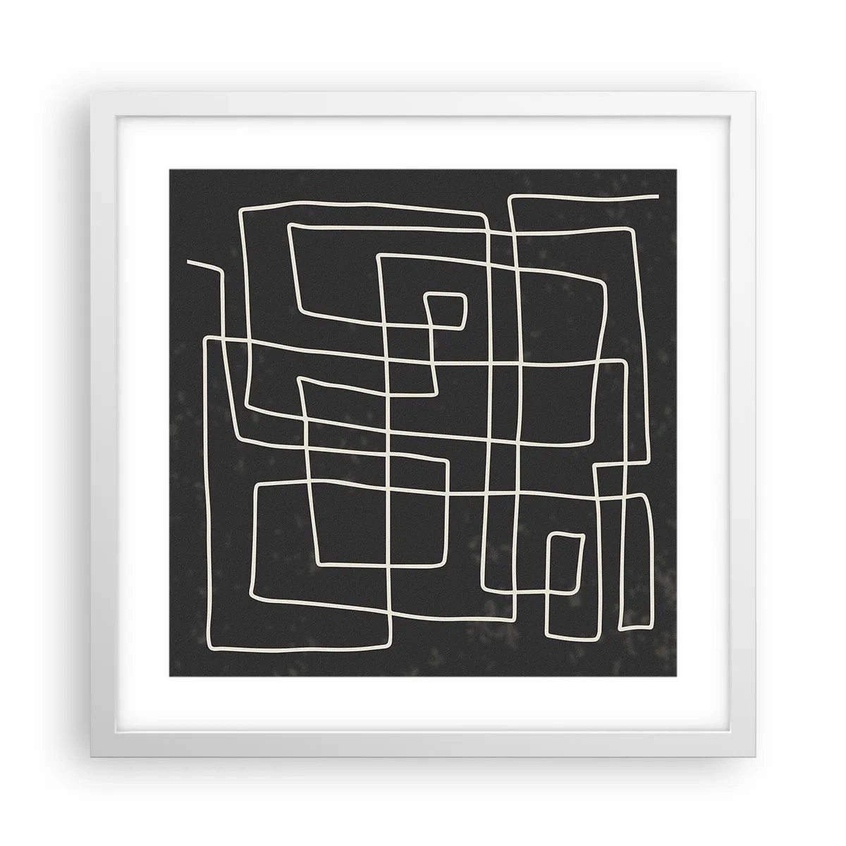 Plagát v bielom ráme - Nie je to tak jednoduché - 40x40 cm