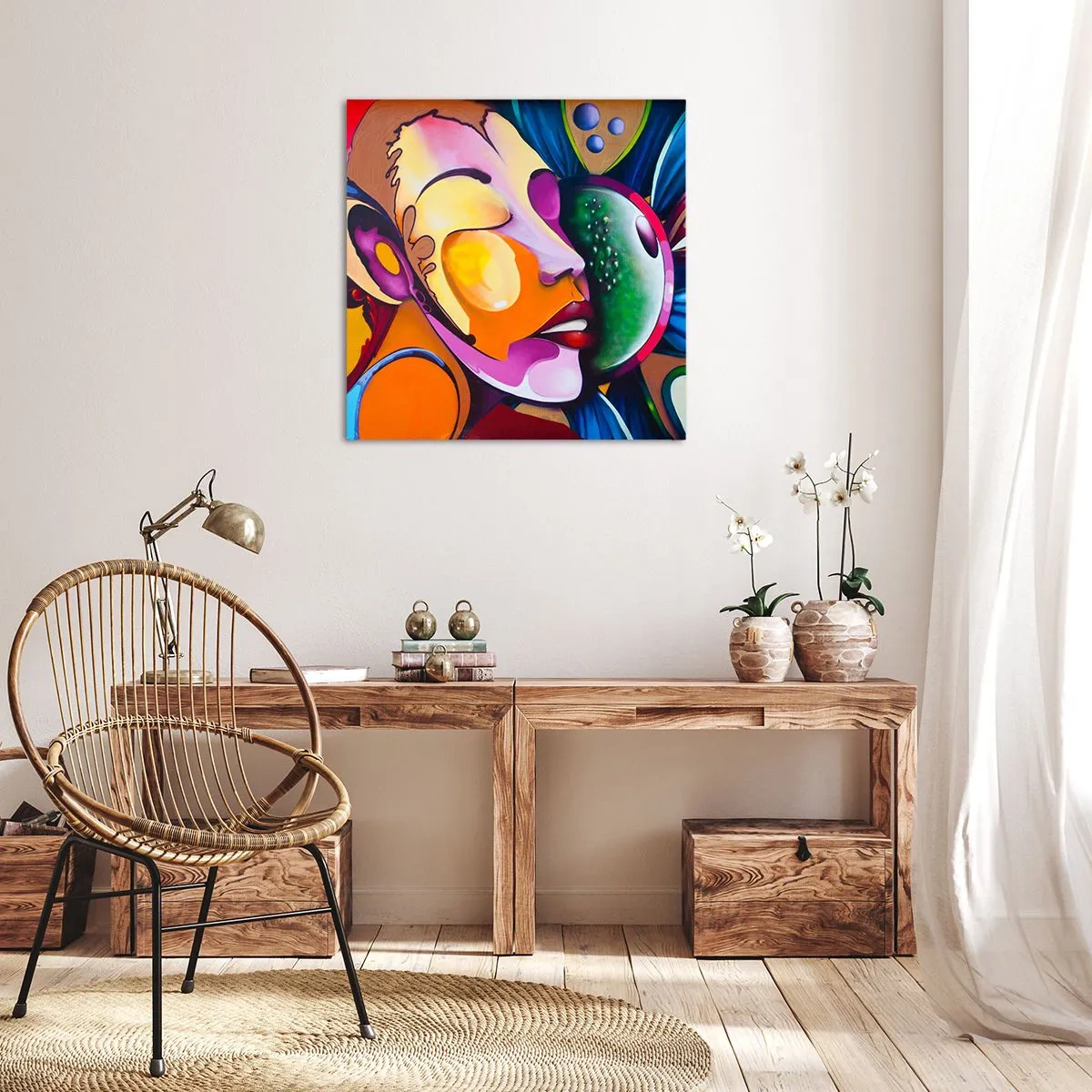 Obraz na plátne - Dotknúť sa farbou - 40x40 cm