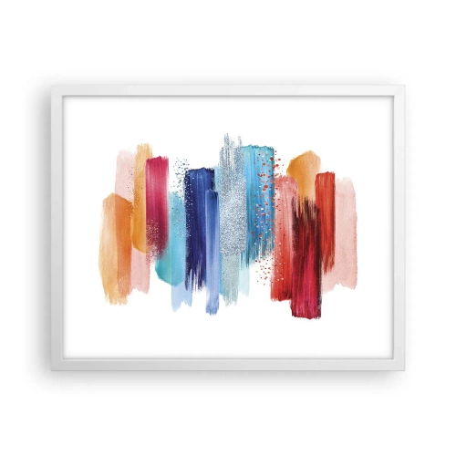 Plagát v bielom ráme - Hore a dole - 50x40 cm