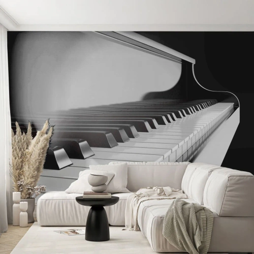 Fototapeta Premium Canvas - Harmónia tvarov a farieb - Klavír, Klavír, Hudba - 100x70 cm
