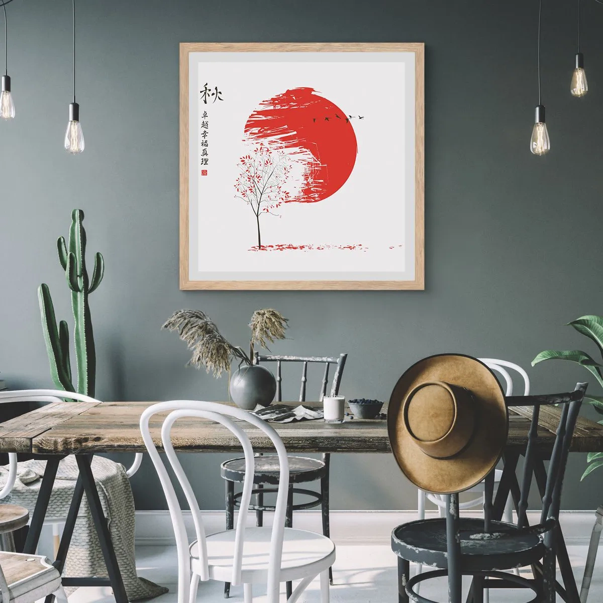 Plagát v ráme zo svetlého duba - Poznáte túto krajinu? - 50x50 cm