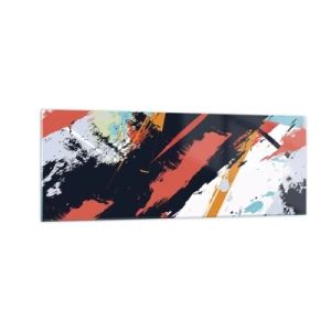 Obraz na skle - Dynamická kompozícia - 140x50 cm