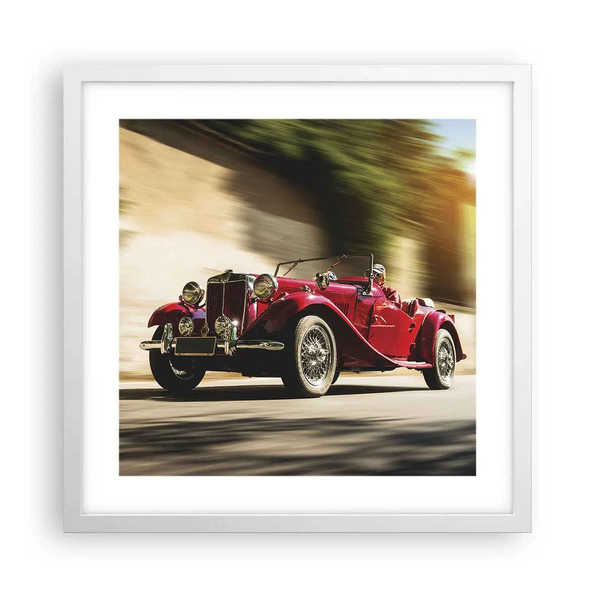 Plagát v bielom ráme - Krajšia ako Níke Samotrácka - 40x40 cm