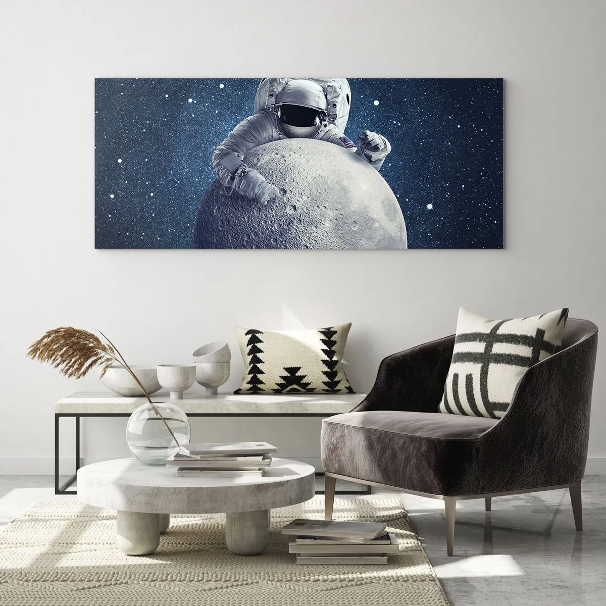 Obraz na skle - Vesmírny vtipkár - 100x40 cm