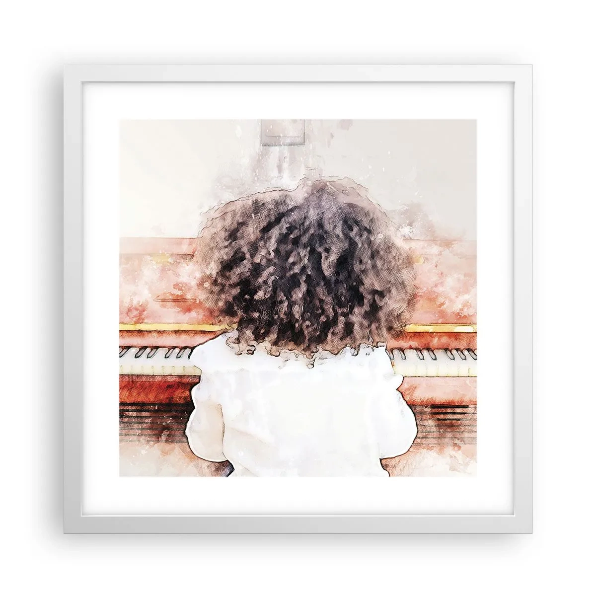 Plagát v bielom ráme - V novom svete - 40x40 cm