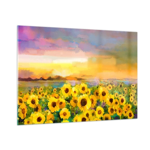 Obraz na skle - Samotné slnko zostúpilo na zem - 100x70 cm