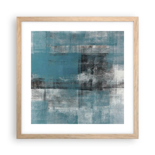 Plagát v ráme zo svetlého duba - Voda a vzduch - 40x40 cm