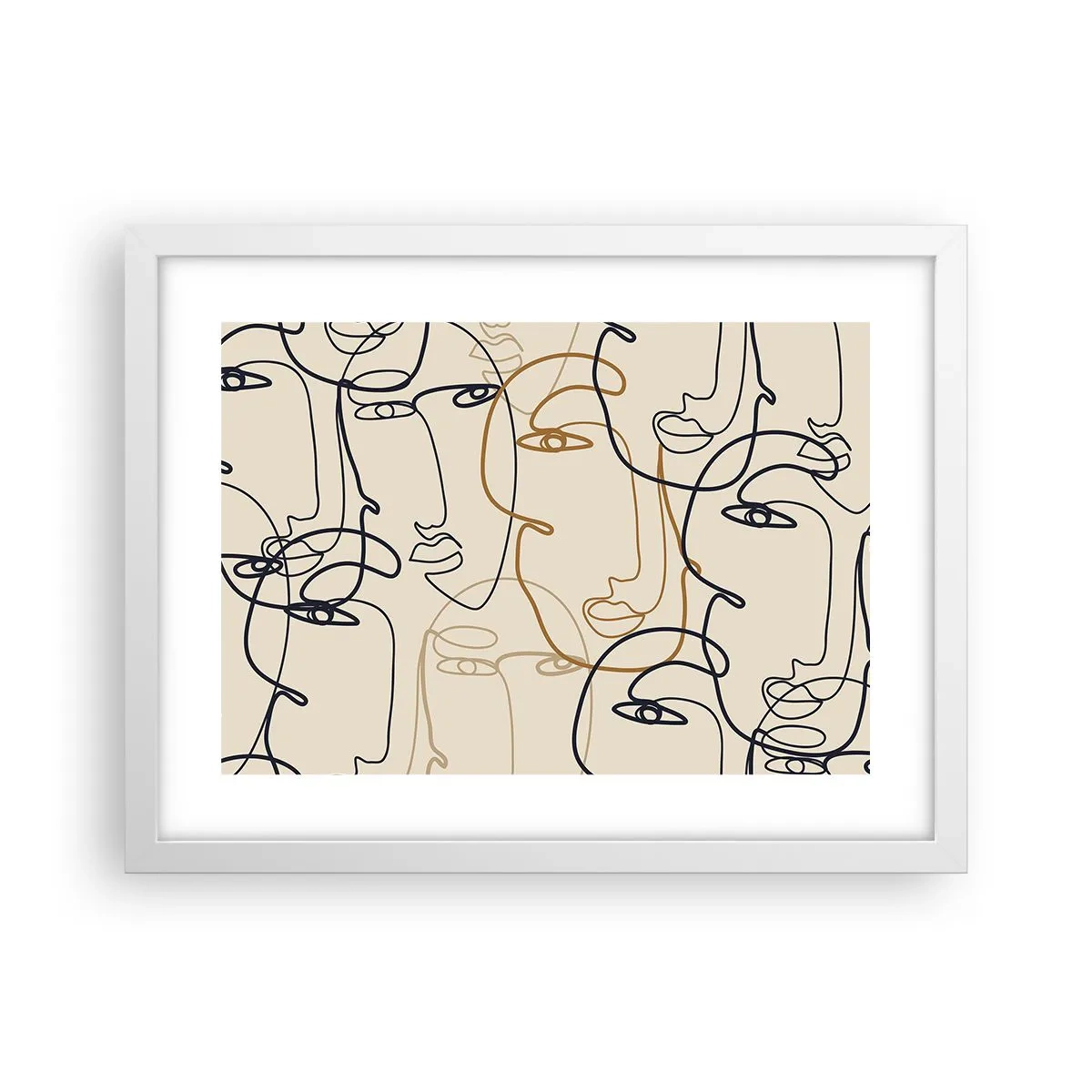Plagát v bielom ráme - Portrét znásobený - 40x30 cm