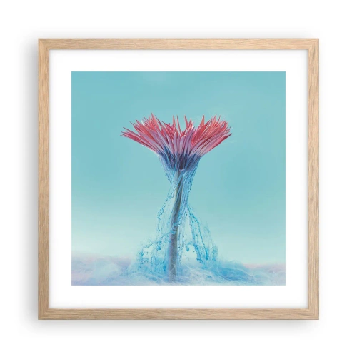 Plagát v ráme zo svetlého duba - V osviežujúcom objatí - 40x40 cm