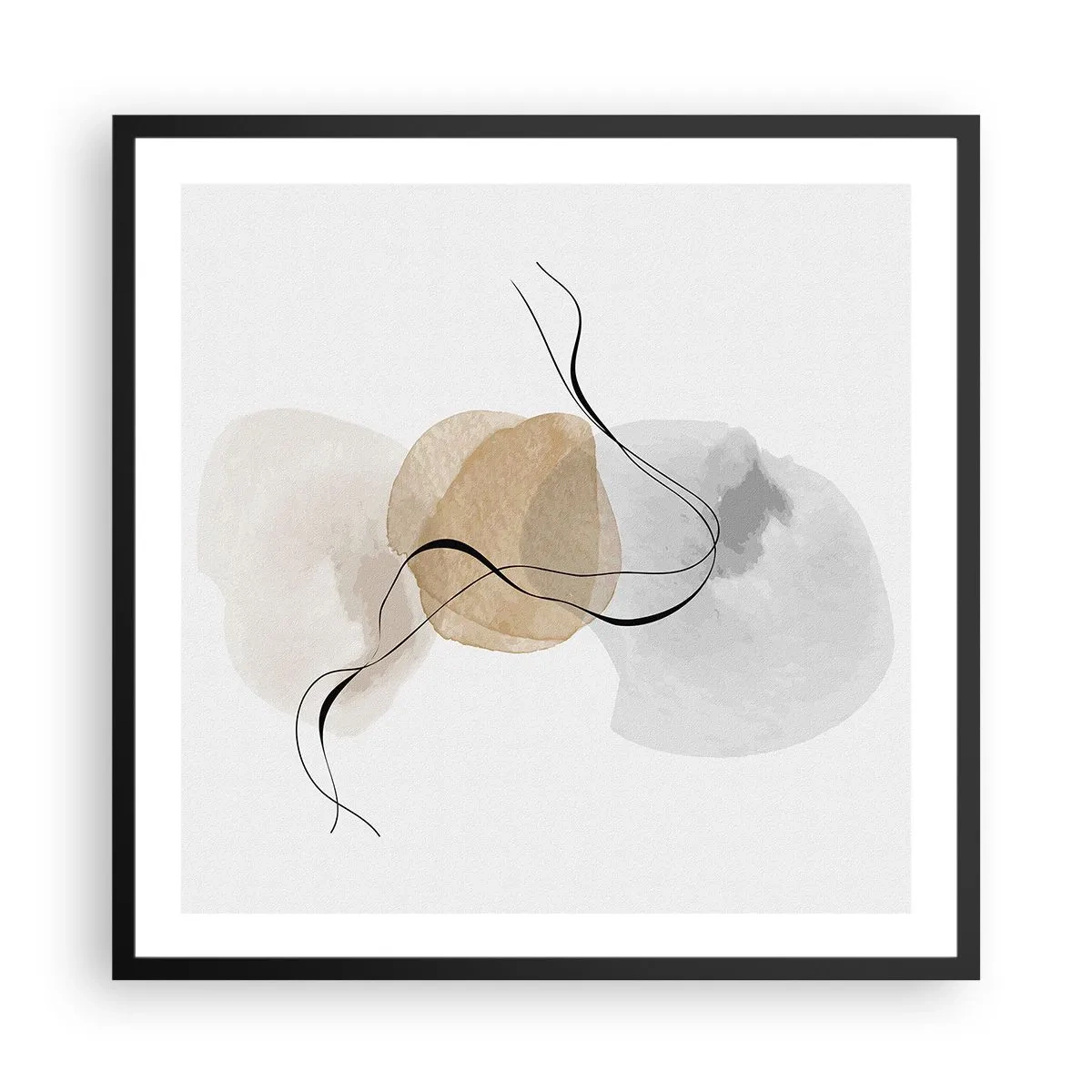 Plagát v čiernom ráme - Vzdušné korálky - 60x60 cm