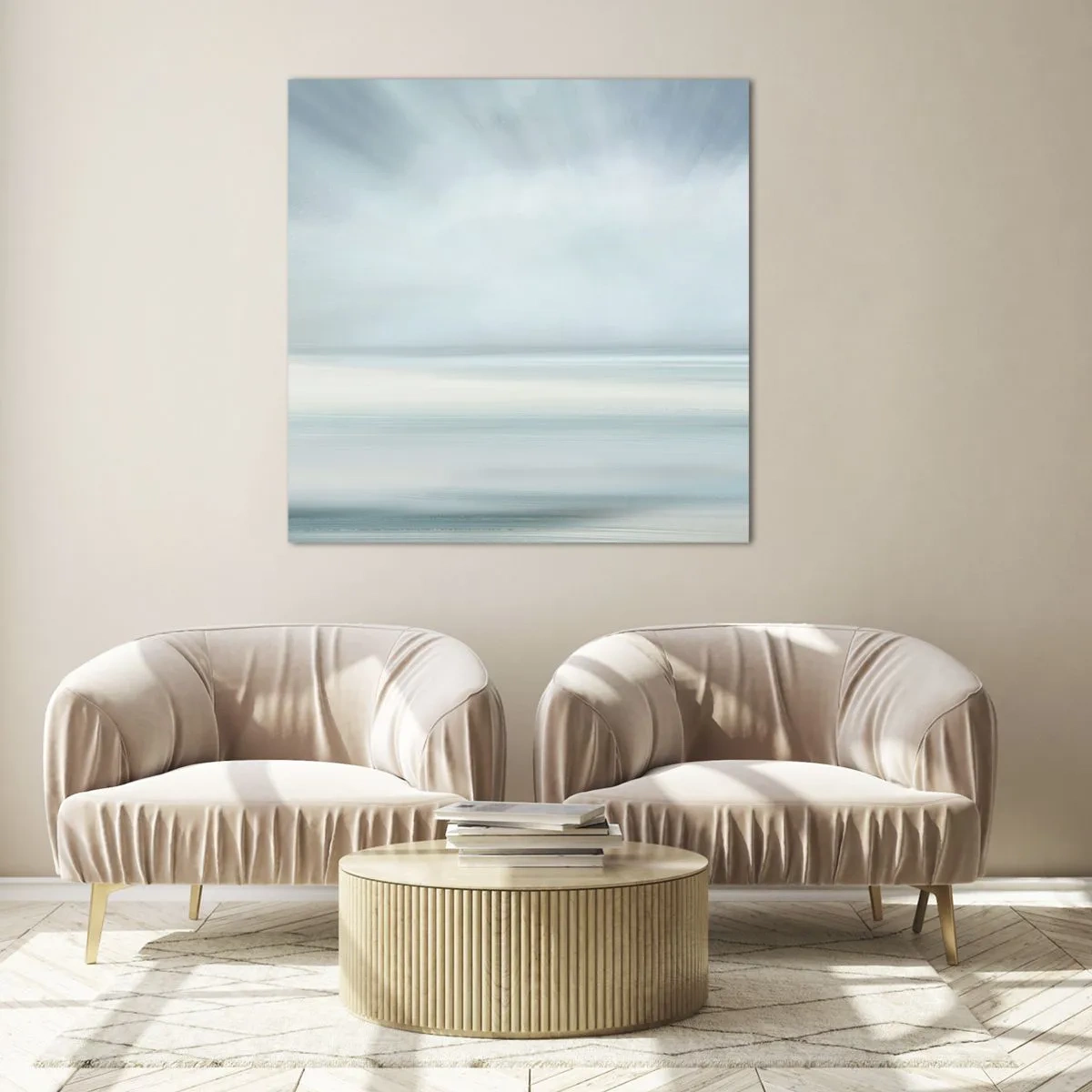 Obraz na skle - Kľud až kam oko siaha - 50x50 cm