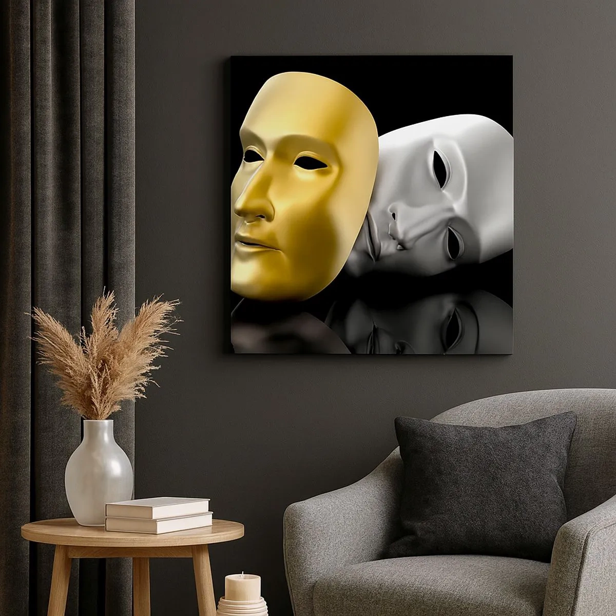 Obraz na plátne - Život je divadlo - 30x30 cm