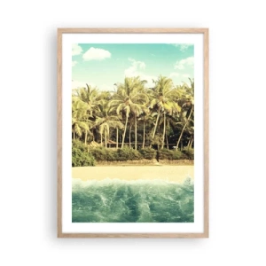 Plagát v ráme zo svetlého duba - Čo napríklad tu? - 50x70 cm