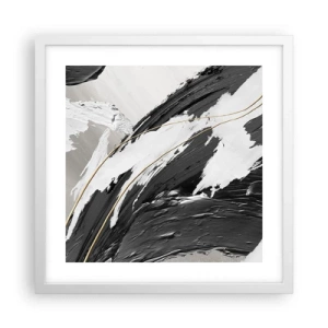 Plagát v bielom ráme - Veľkorysá abstrakcia - 40x40 cm