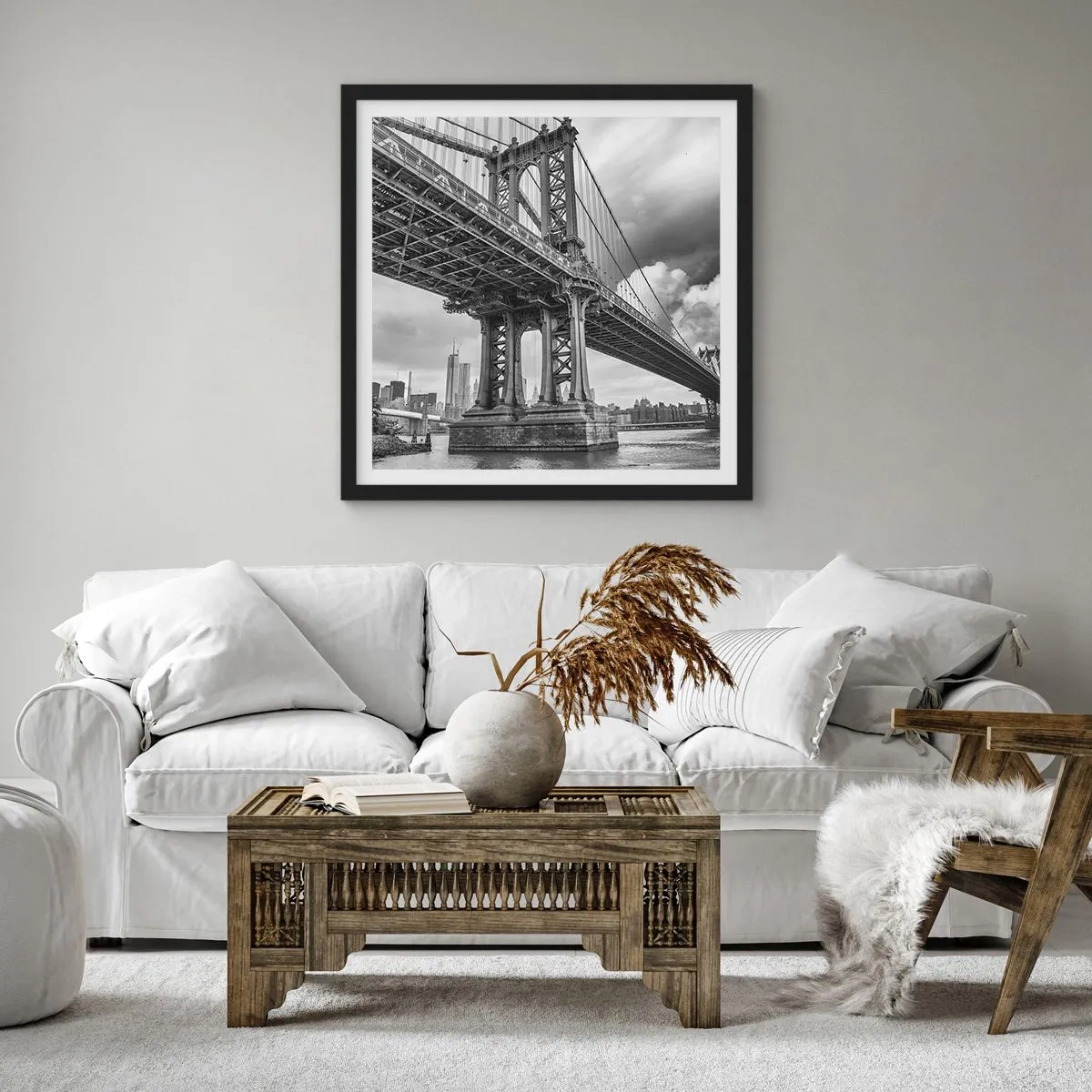 Plagát v čiernom ráme - Do srdca mesta - 40x40 cm