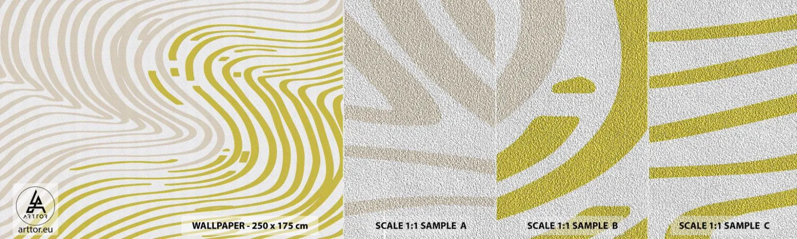 Vzorka fototapety Premium Sand - Kompozícia s miernym ohybom - Minimalizmus, Kus, Svetlý - 100x30 cm