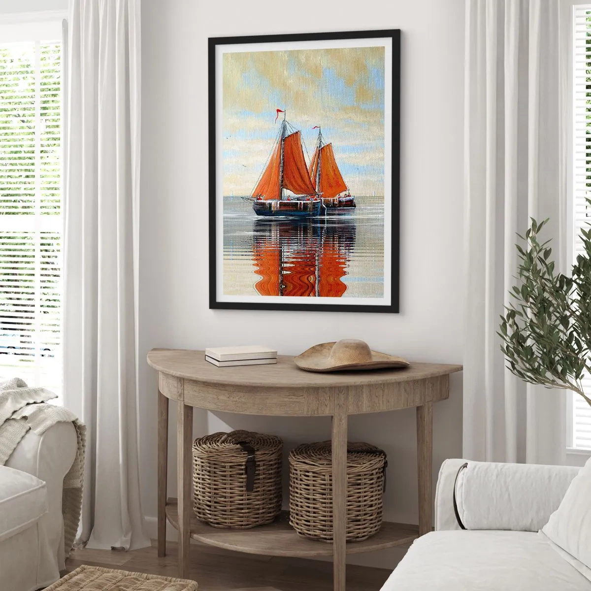 Plagát v čiernom ráme - Pluj, námorník… - 61x91 cm