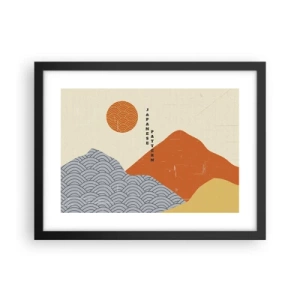 Plagát v čiernom ráme - V japonskom duchu - 40x30 cm