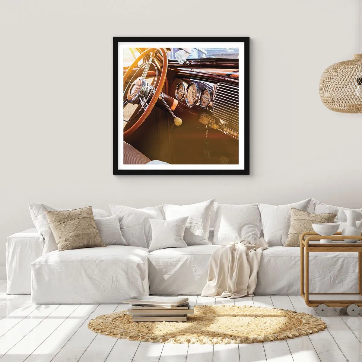 Plagát v čiernom ráme - Závan luxusu z minulosti - 50x50 cm