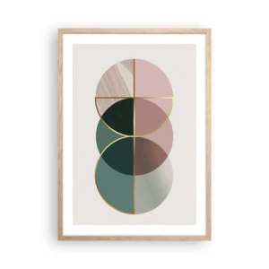 Plagát v ráme zo svetlého duba - Kolesá… - 50x70 cm