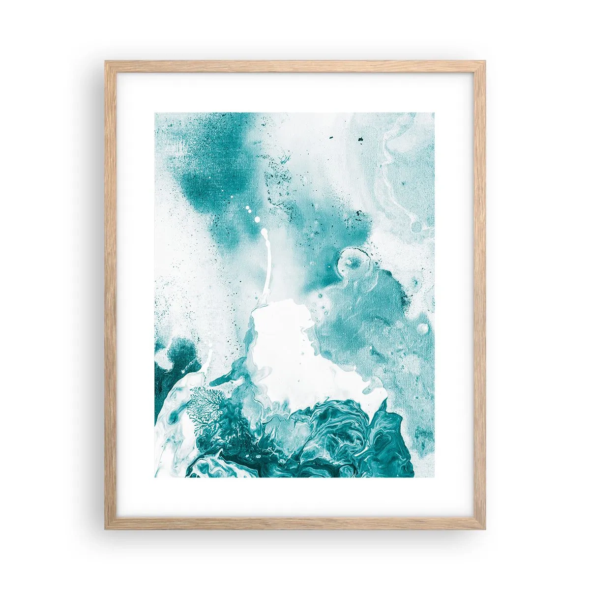 Plagát v ráme zo svetlého duba - Povodie modrej - 40x50 cm