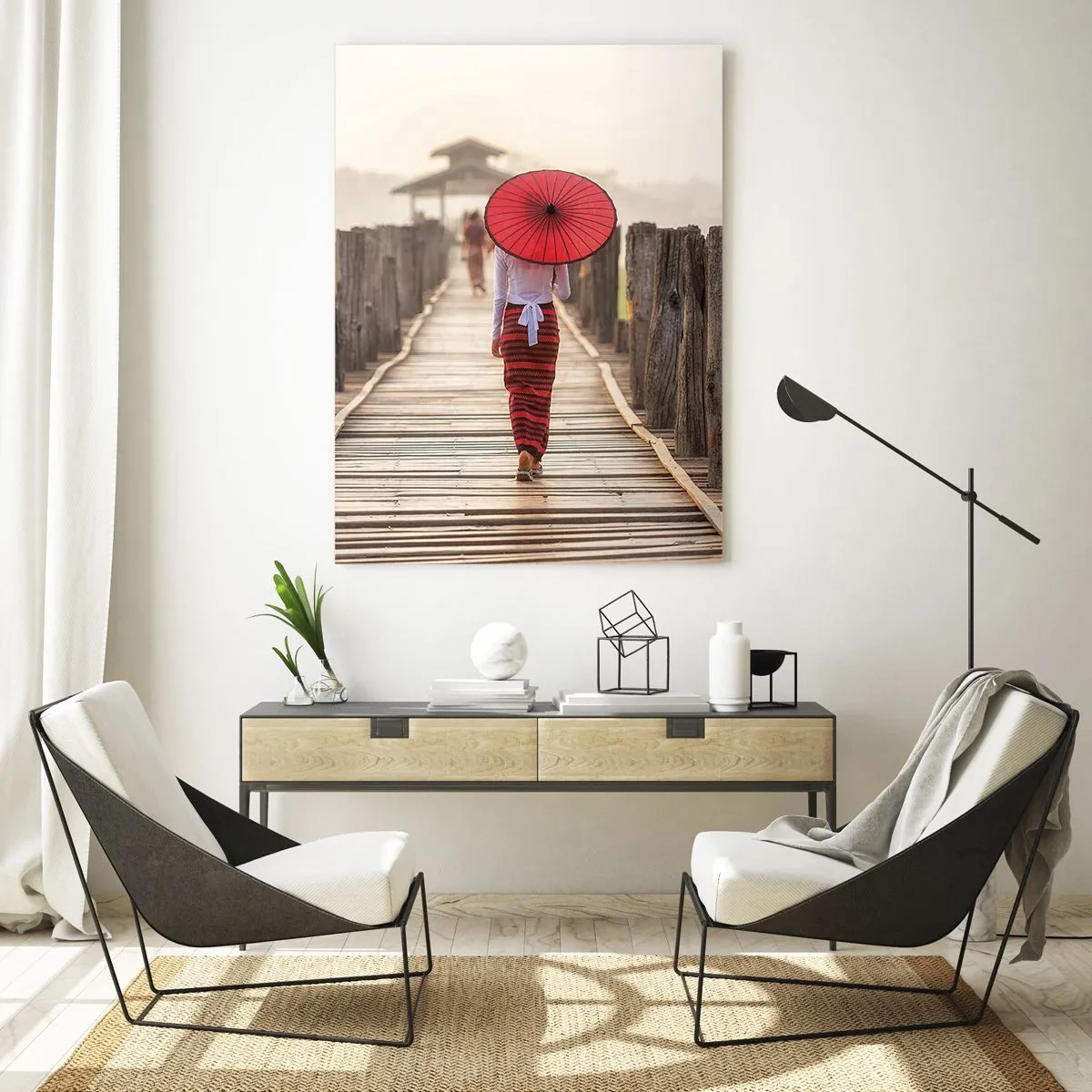 Obraz na skle - Na starom moste - 50x70 cm