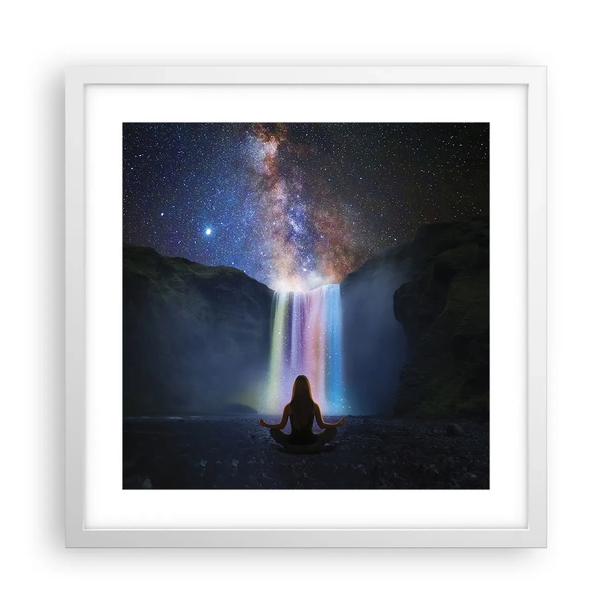 Plagát v bielom ráme - Absolútna harmónia - 40x40 cm