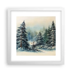 Plagát v bielom ráme - Pripravenie na Vianoce - 30x30 cm