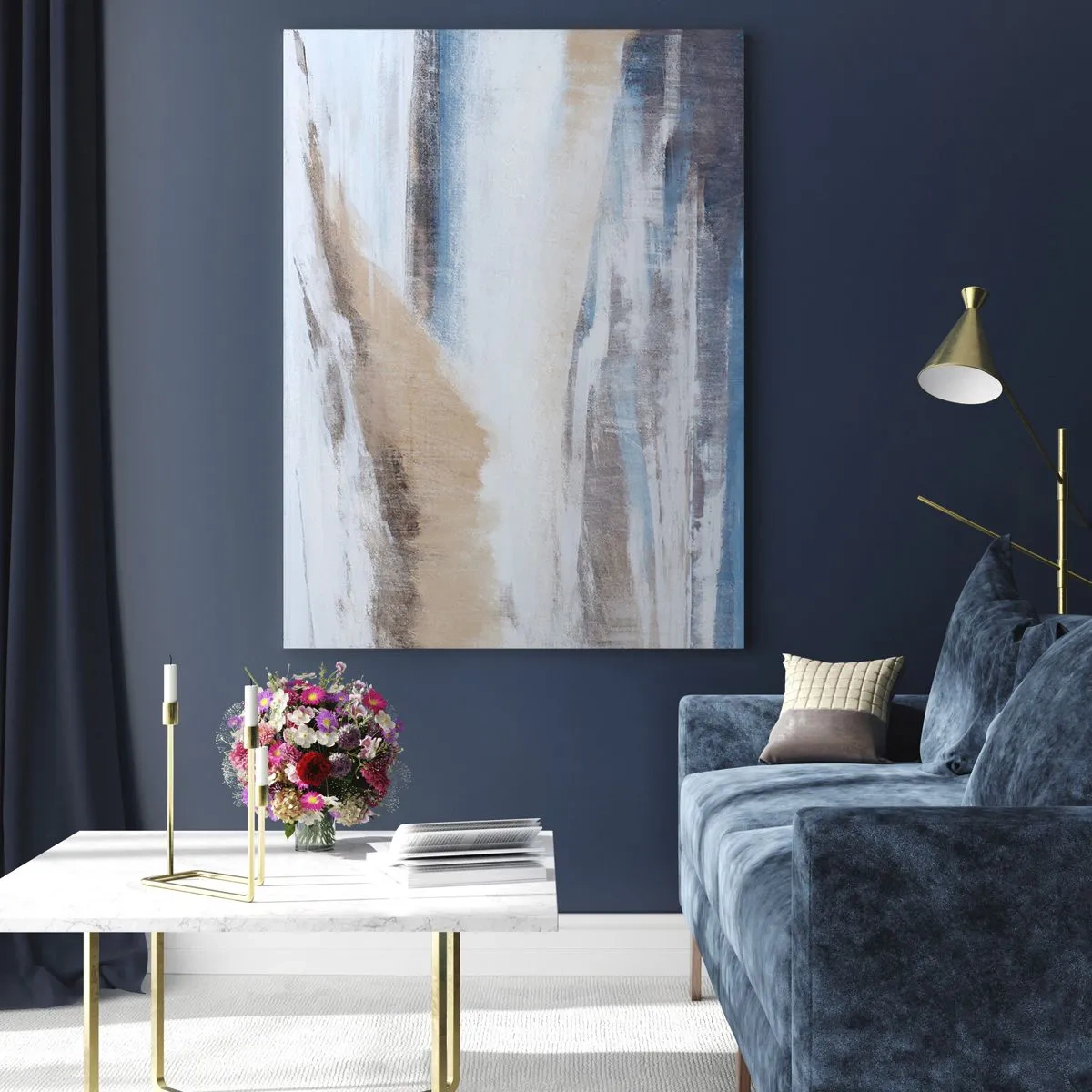 Obraz na skle - Zimná kompozícia - 70x100 cm