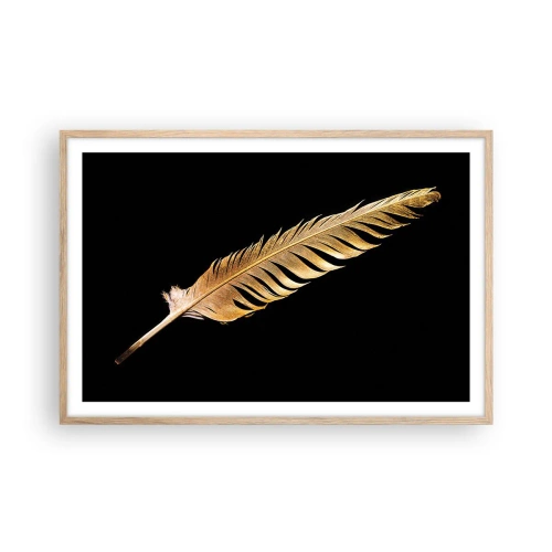 Plagát v ráme zo svetlého duba - Krásne pierko… - 91x61 cm