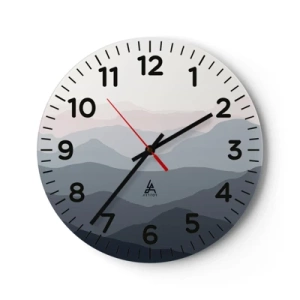 Nástenné hodiny - Vlny hôr - 30x30 cm