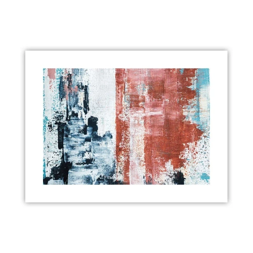 Plagát - Abstraktné pol na pol - 40x30 cm