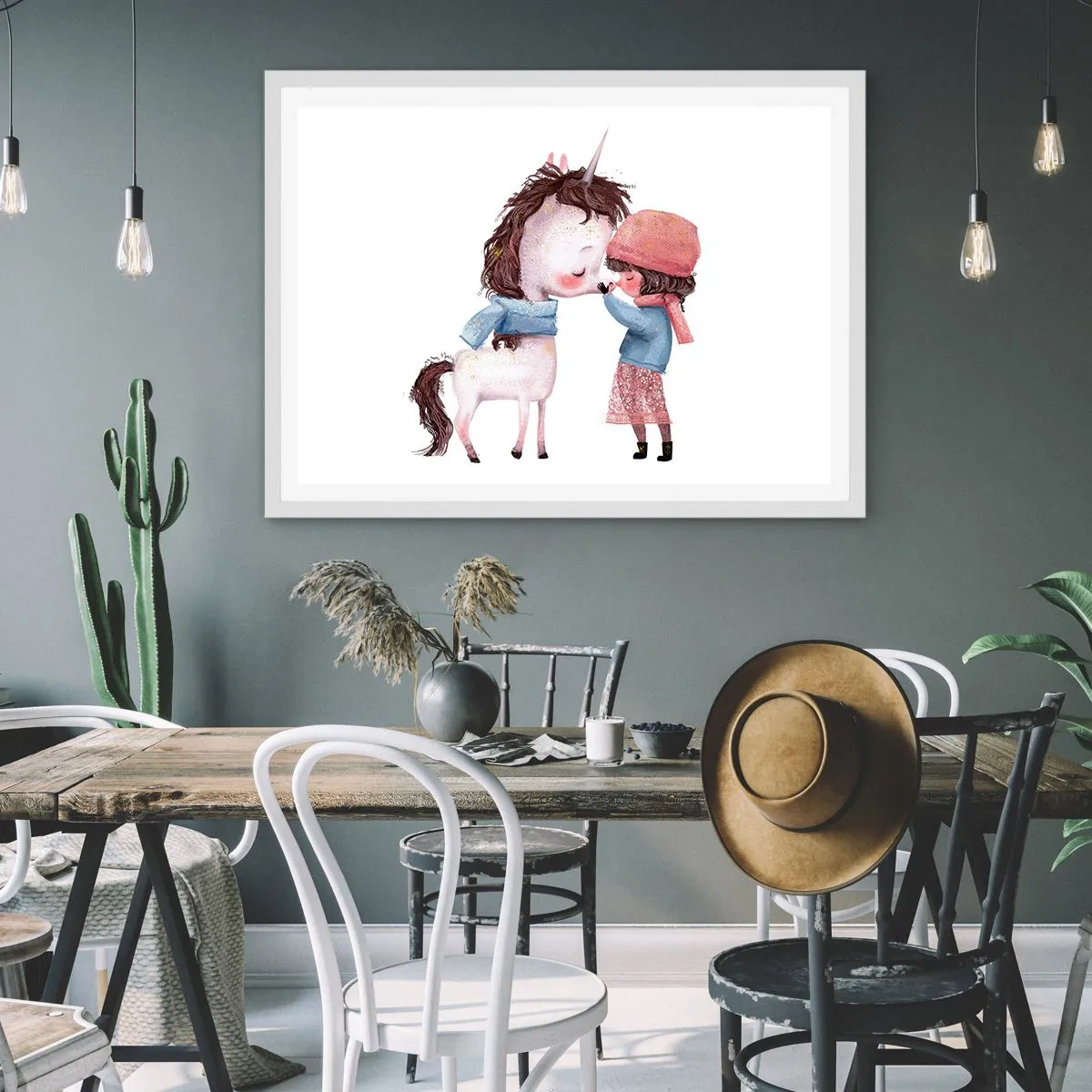 Plagát v bielom ráme - Zimný príbeh - 100x70 cm