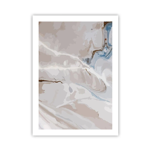 Plagát - Modré meandre pod bielou - 50x70 cm