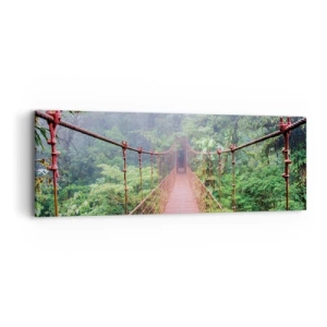 Obraz na plátne - Zavesený nad korunami - 90x30 cm