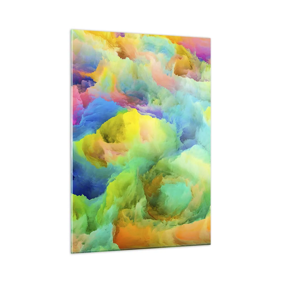 Obraz na skle - Dúhové páperie - 50x70 cm